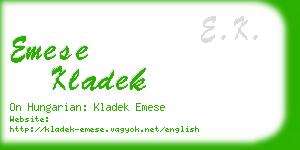 emese kladek business card